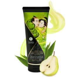 Crème de Massage 200 ml Délectable Poire & Thé Vert - Shunga Crème de Massage 200 ml Délectable Poire & Thé Vert - Shunga