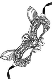 Loup broderie souple Chat - Maskarade