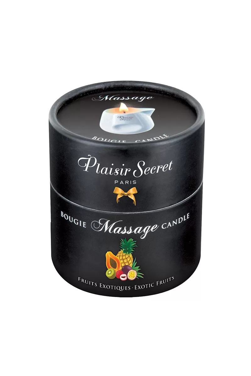 Bougie de Massage Gourmande 80 ml Fruits Exotiques - Plaisir Secret