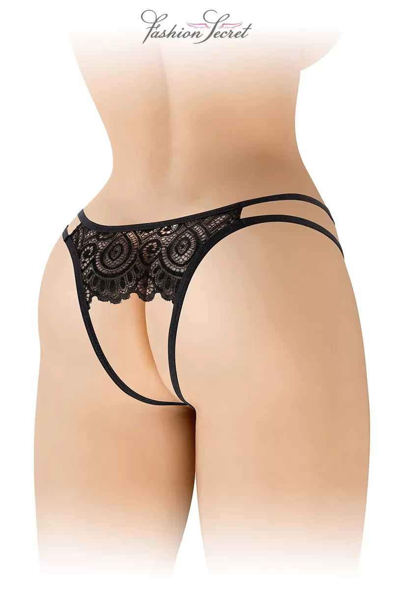 Culotte ouverte Annette noire - Fashion Secret