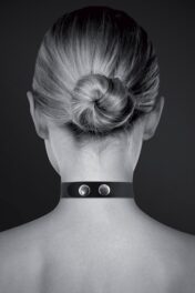 Collier BDSM en Cuir Strass SEXY Noir - Bijoux Pour Toi
