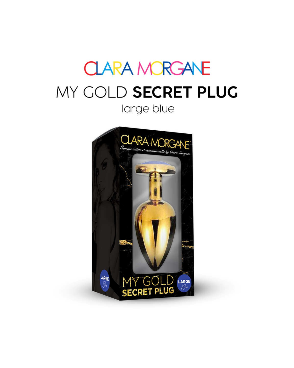 Bijou Anal MEDIUM My Gold Secret Plug Bleu - Clara Morgane