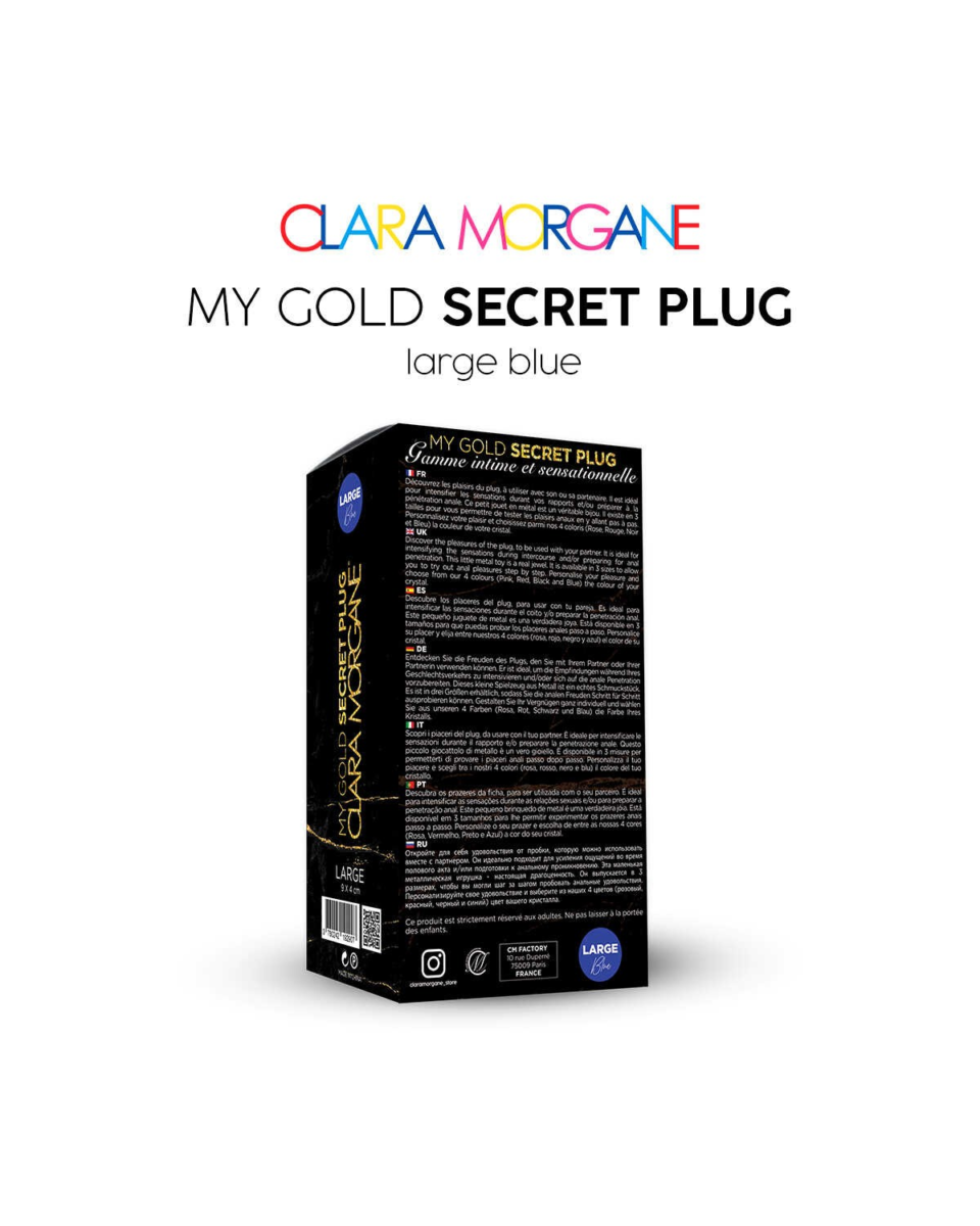 Bijou Anal MEDIUM My Gold Secret Plug Bleu - Clara Morgane
