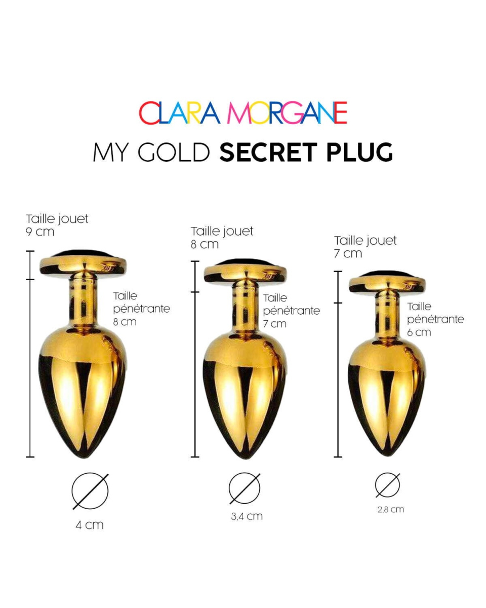 Bijou Anal LARGE My Gold Secret Plug Noir - Clara Morgane
