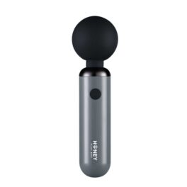 Puissant mini vibromasseur Pomi Wand Gris et Noir - Fetish Fantasy Series