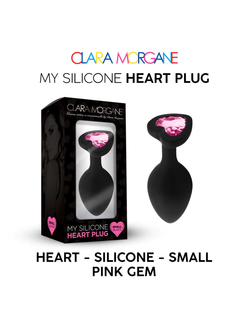 Bijou Anal LARGE My Silicone Heart Plug Rose - Clara Morgane