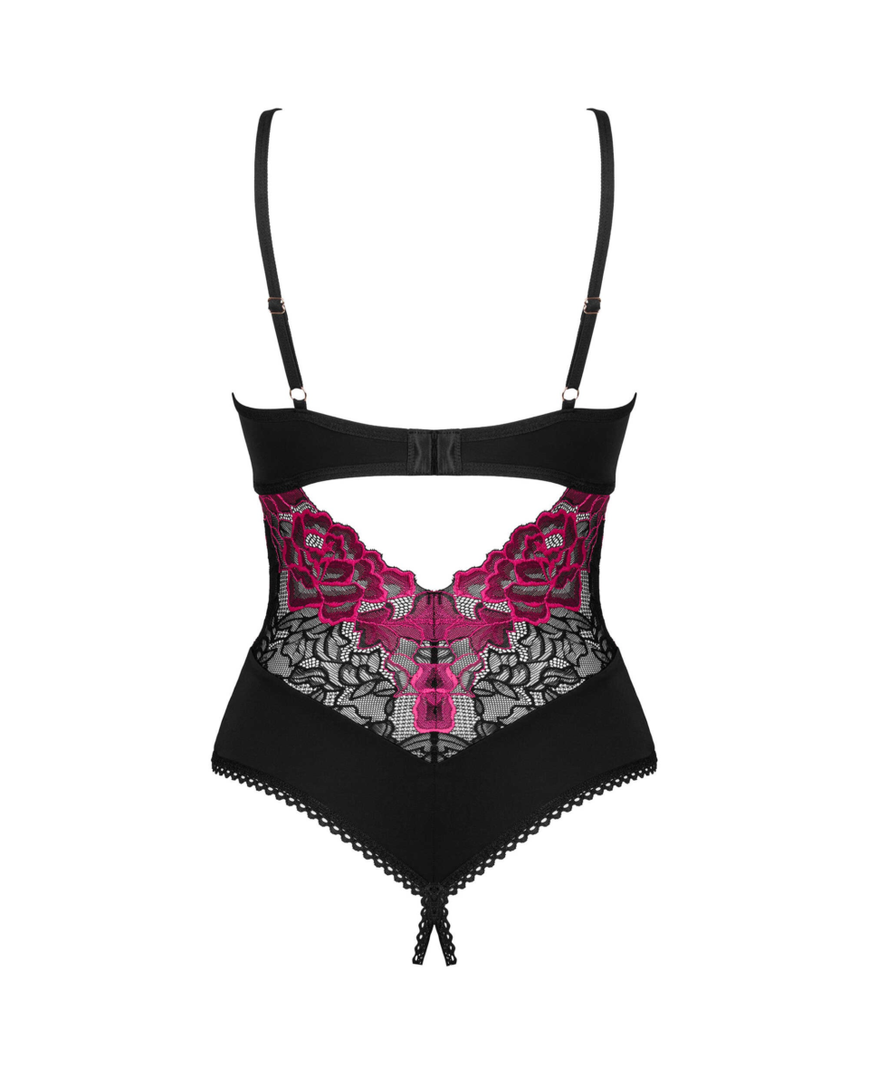 Body Ouvert Rosenty Noir - Obsessive